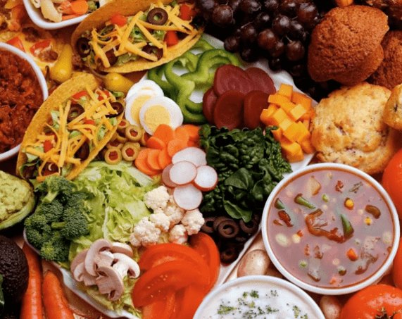 Una varietà di alimentazione